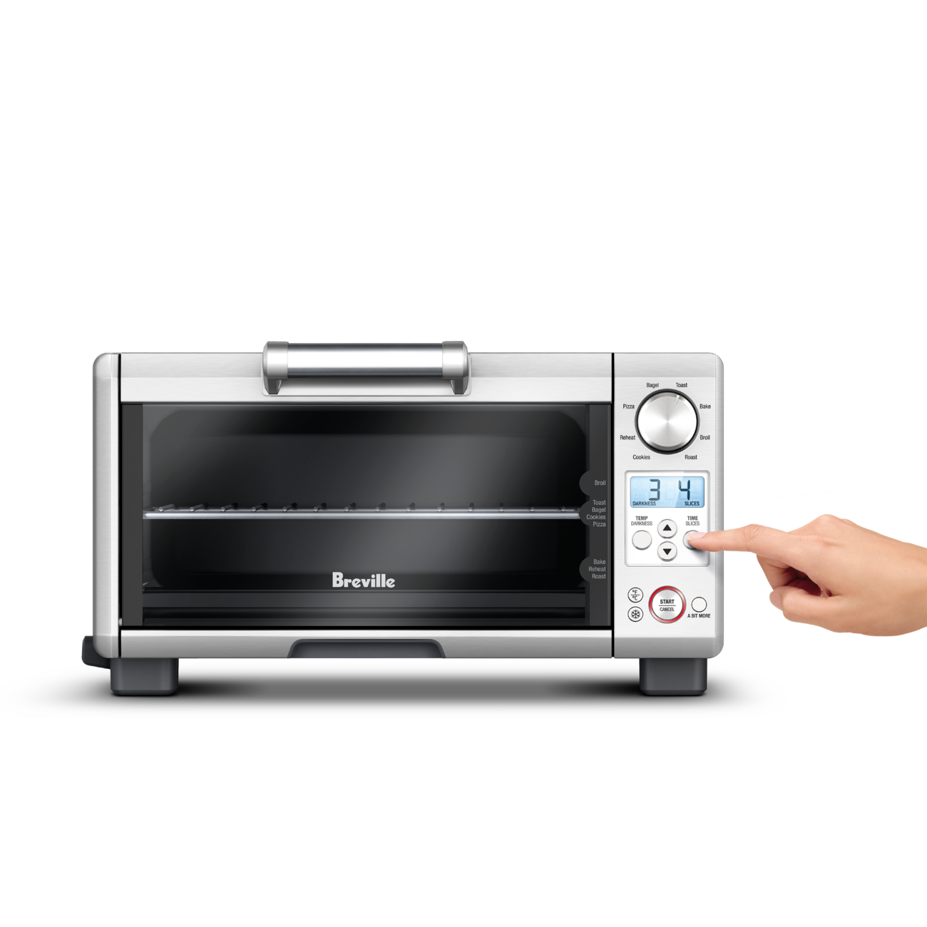 Breville Breville Mini Smart Oven BOV450 in brushed stainless steel, manufacturer front view