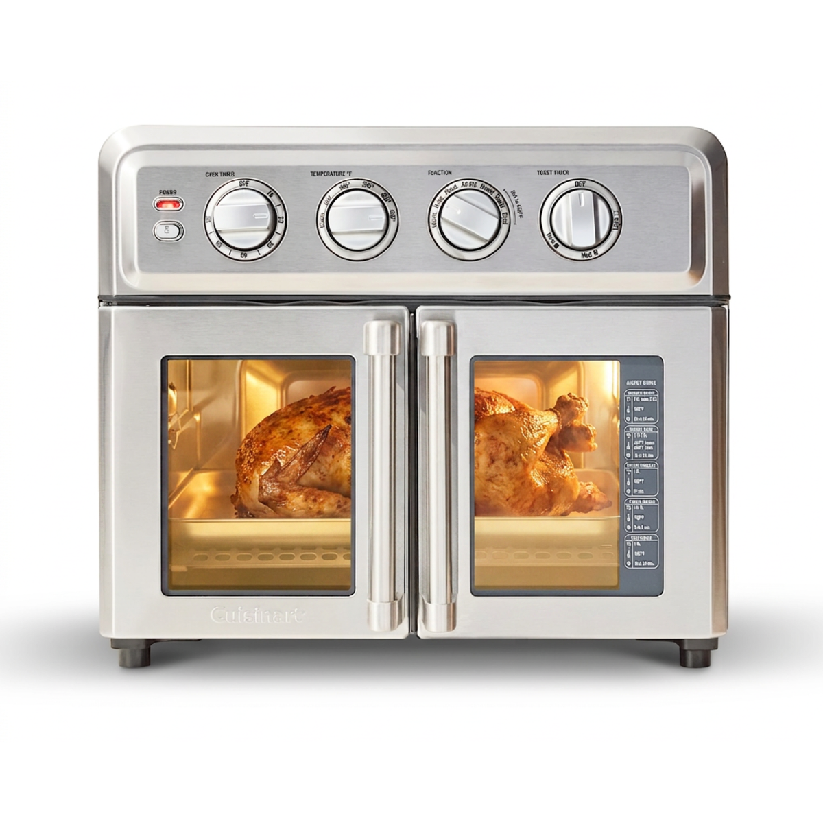Cuisinart TOA-FD70 Artisan French Door Air Fryer Toaster Oven, stainless front view with paired doors and rotary controls