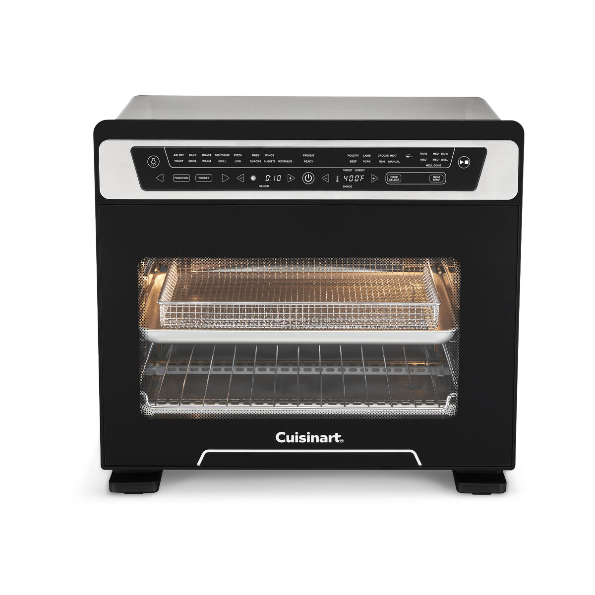Cuisinart TOA-112 Extra-Large Digital Air Fryer Oven, exact-model manufacturer product image showing the door-integrated control panel