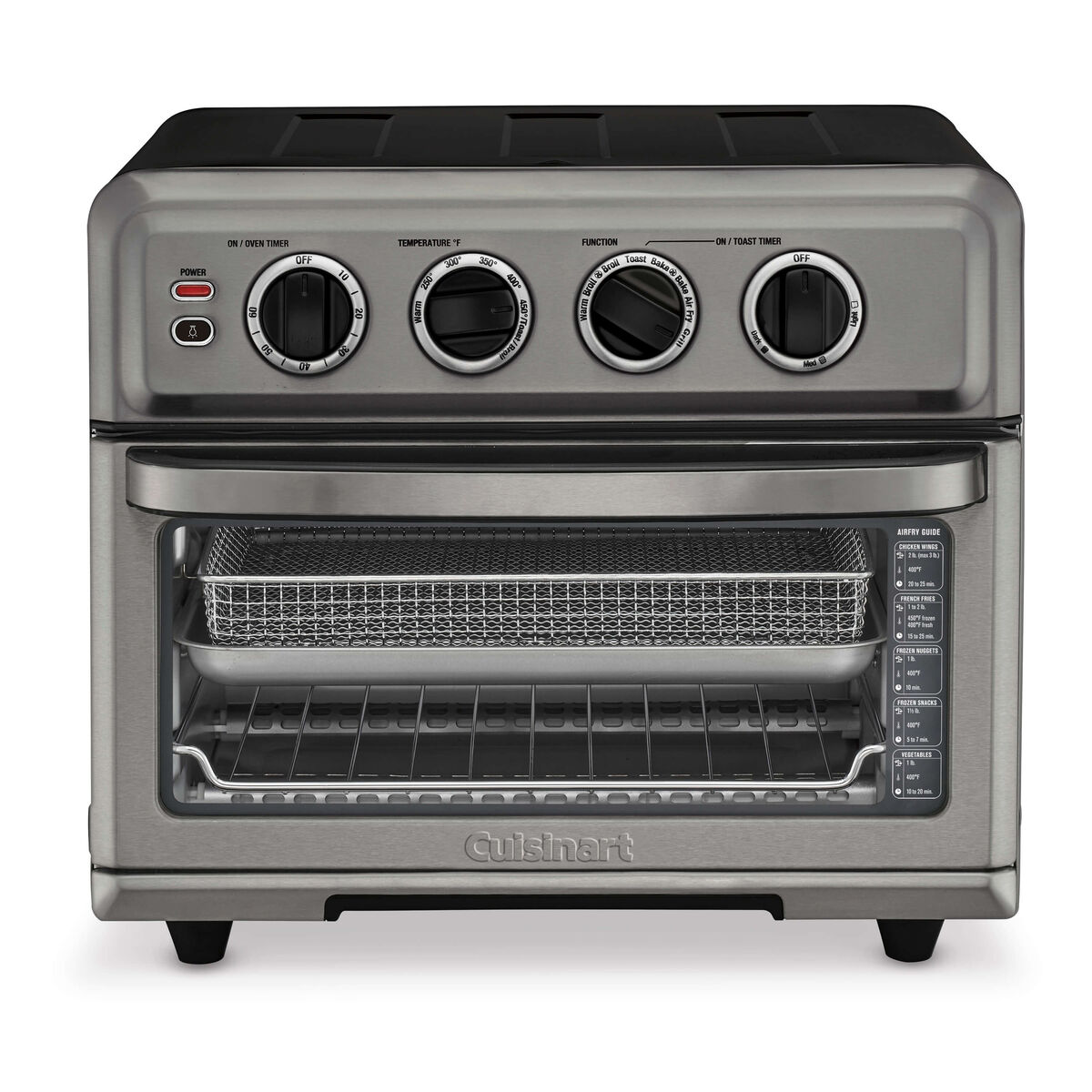 Cuisinart TOA-70BKSNAS Air Fryer Toaster Oven with Grill in black stainless, manufacturer product-gallery image